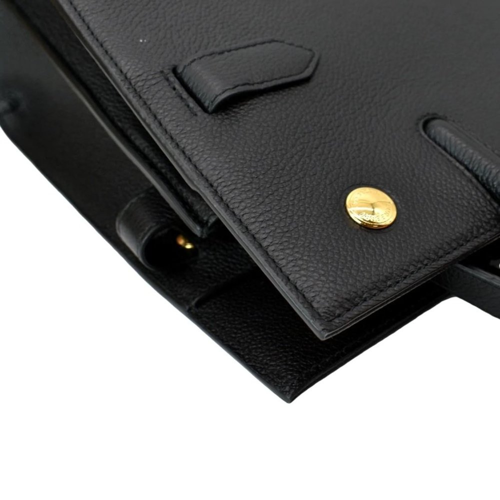 BURBERRY  Title Leather Tote Bag Black - Picture 6 of 13